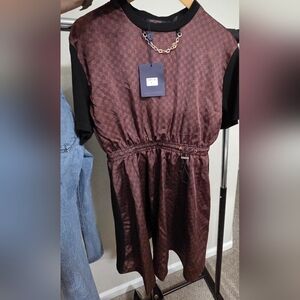 LV Inspired Check Mini Dress